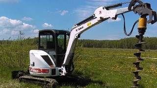 Аренда экскаватора погрузчика с ямобуром в Рассказово цена от 1524 руб